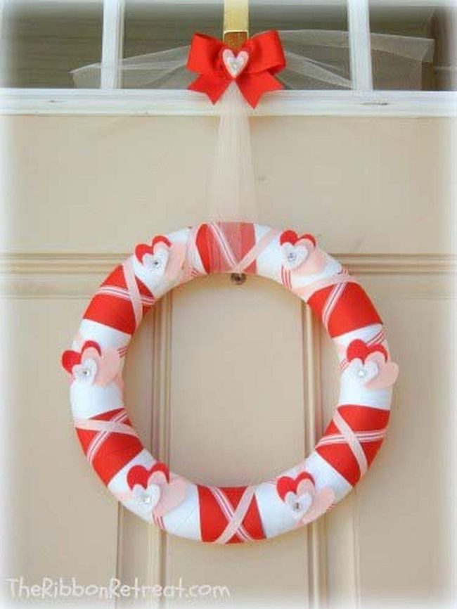 Red White Ribbon Valentine Statement