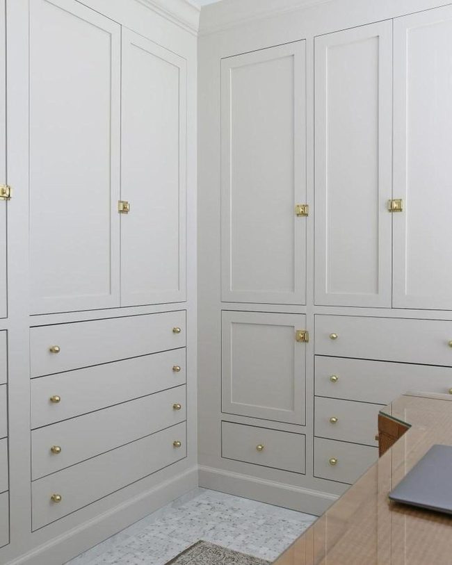 Brass Knobs Elevate White Shaker Doors