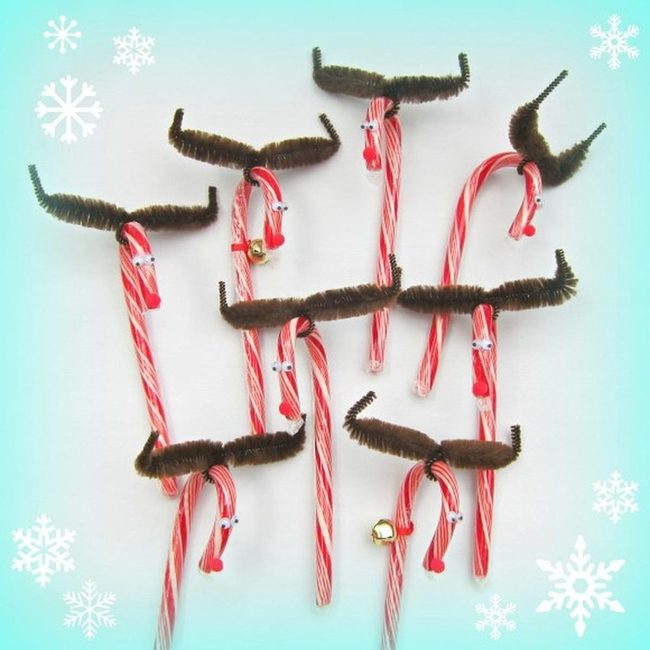 Red Striped Candy Reindeer