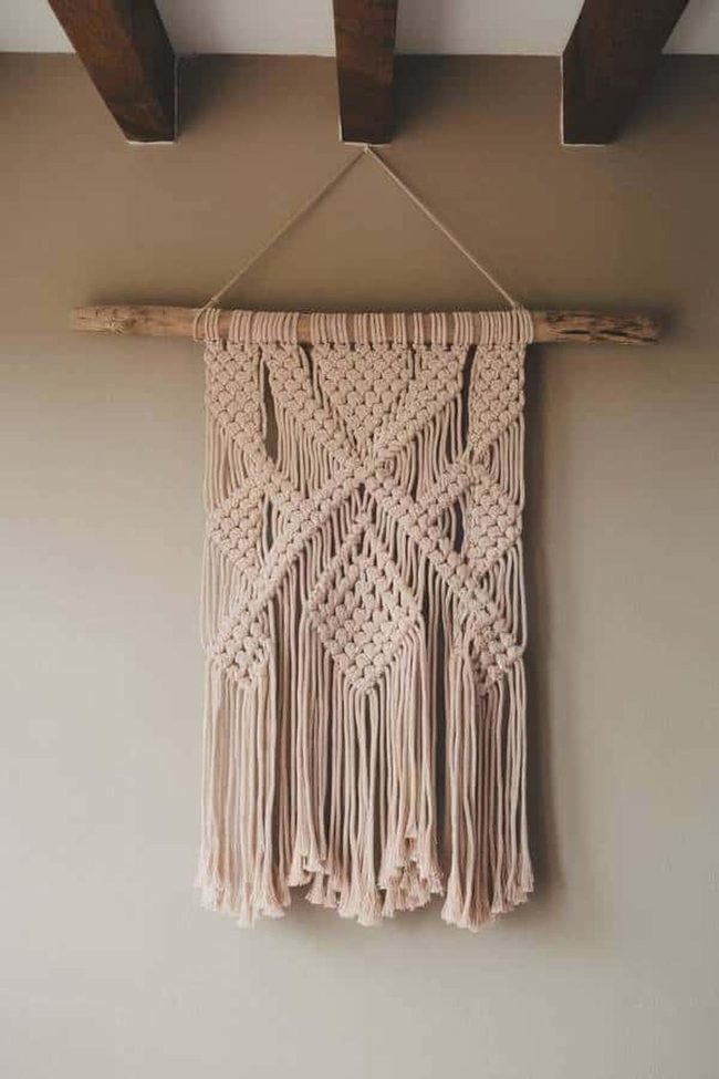 Knotted Cream Rope Wall Art