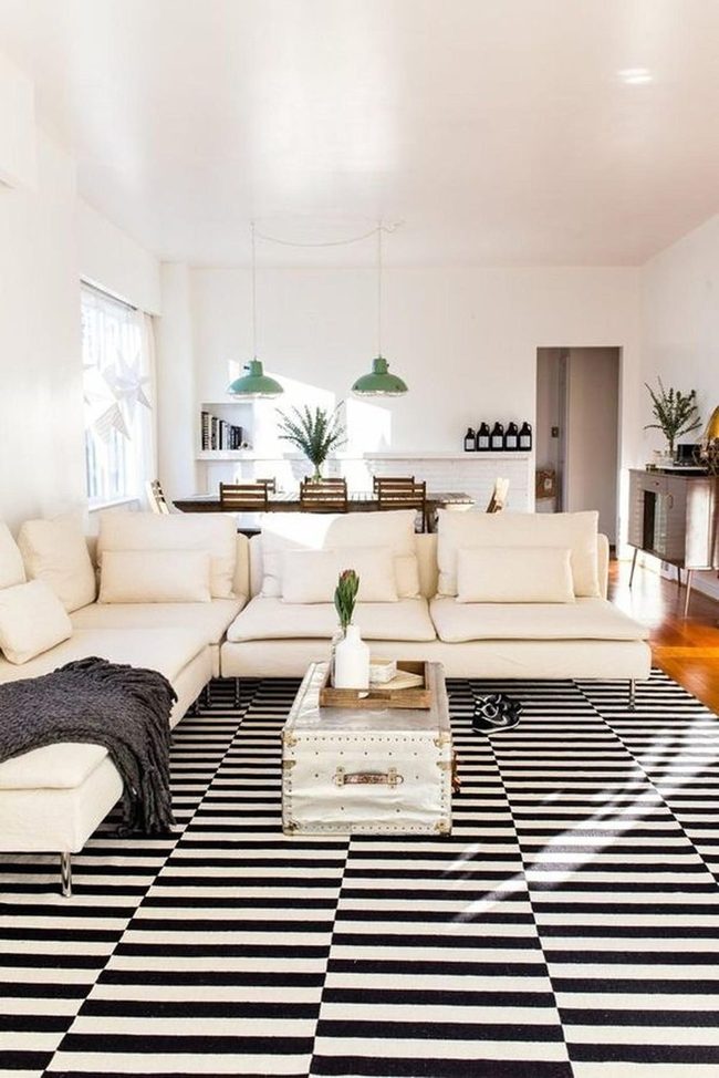 Golden Light Meets Graphic Stripes