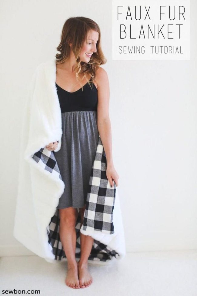 Black And White Reversible Fur