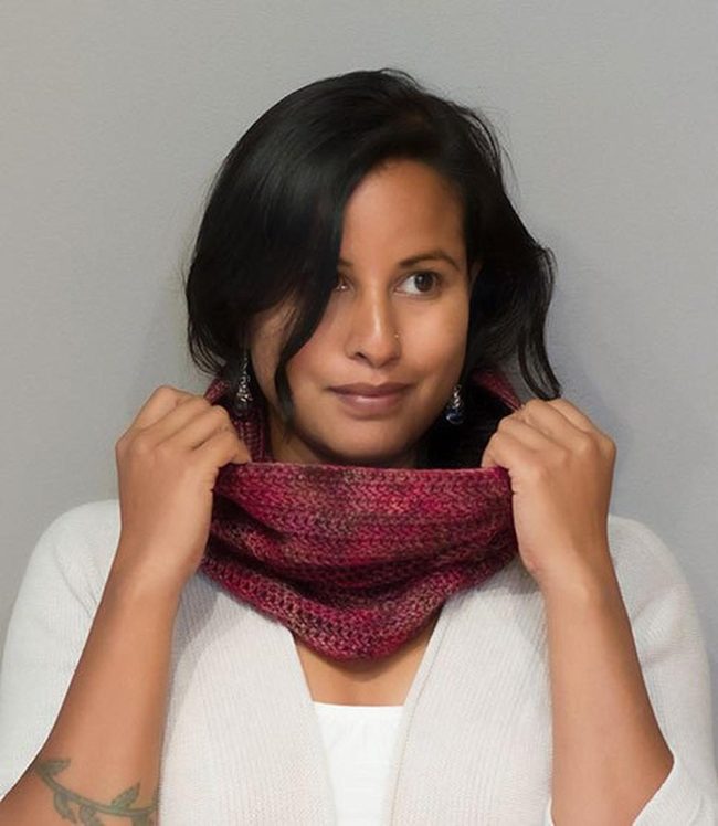 Deep Red Wool Woven Scarves