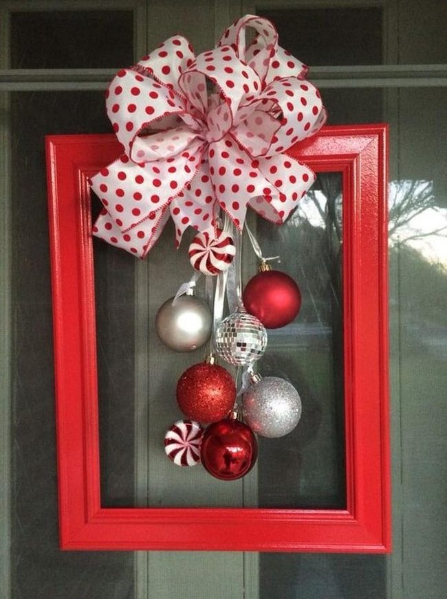 Red Polka Dot Bow Front Door