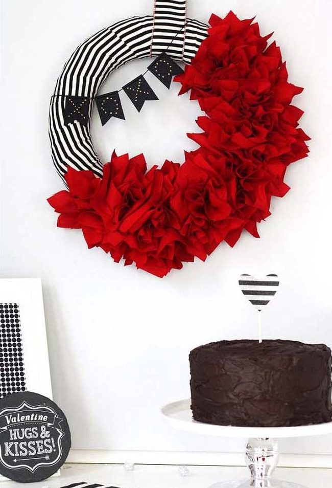 Bold Color Wreath Front Door