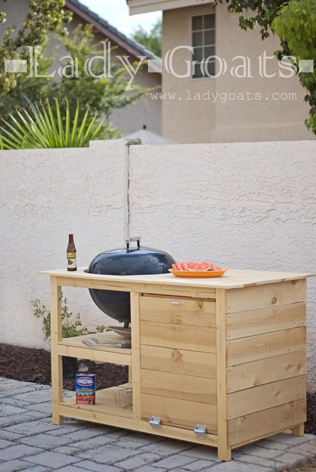 Recessed Grill Built Into Counter