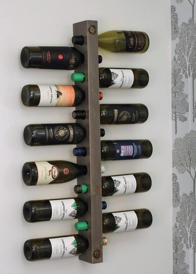 Wooden Wall Wine Storage