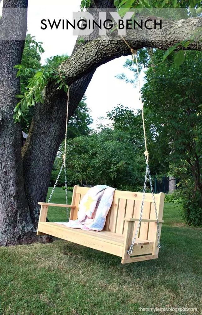 Honey Cedar Wood Swing