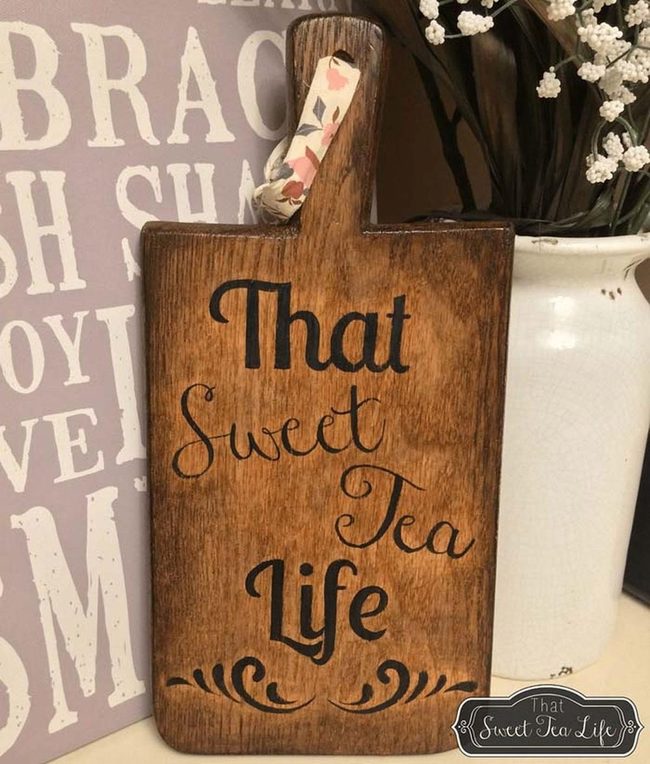 Painted Cutting Board Kitchen Messages
