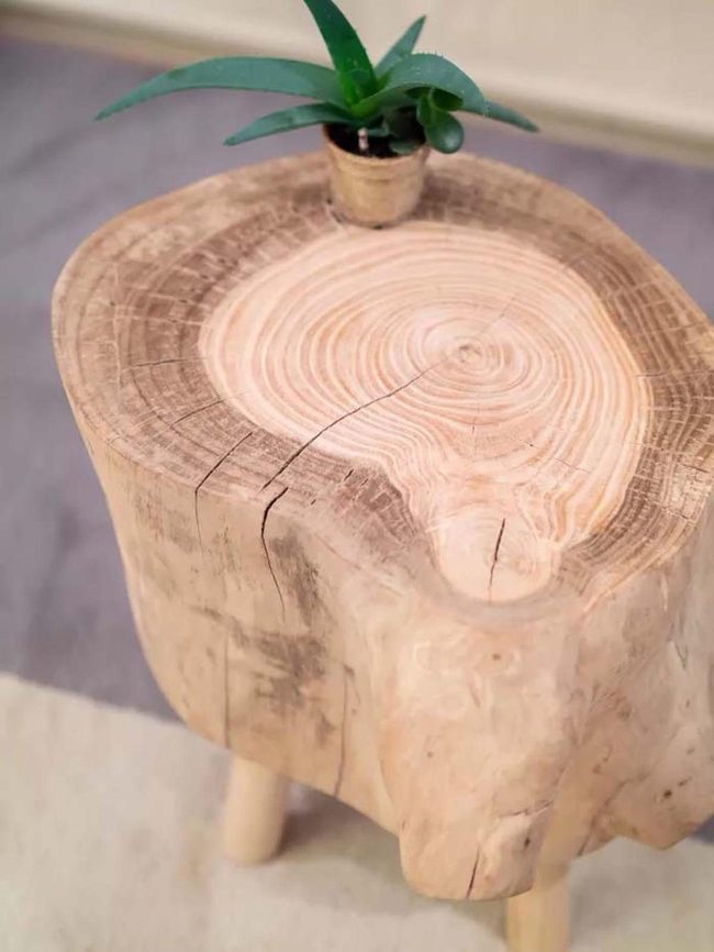 Tree Stump Garden Table