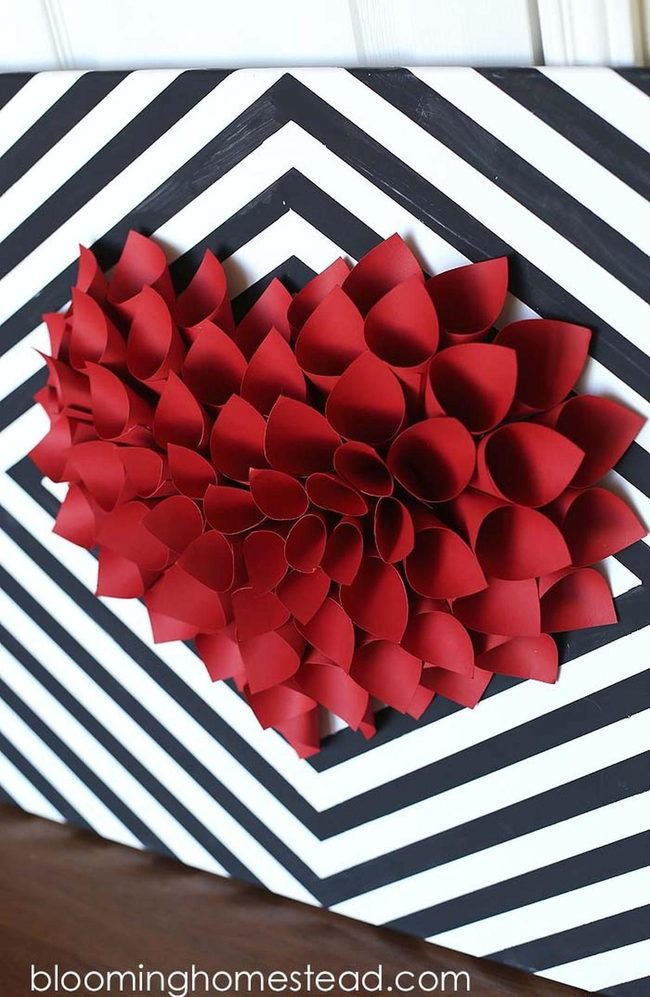 Paper Heart Wreaths Budget Friendly