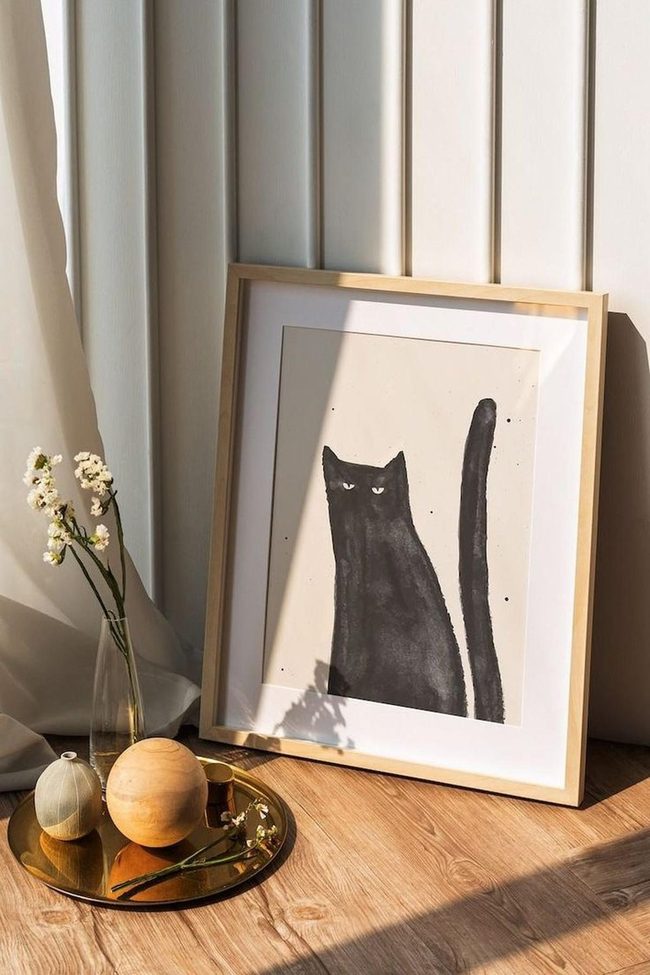White Grooves, Black Cat Art