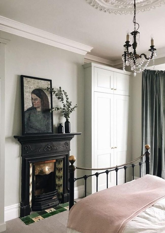 Black Metal Bed With Green Accents