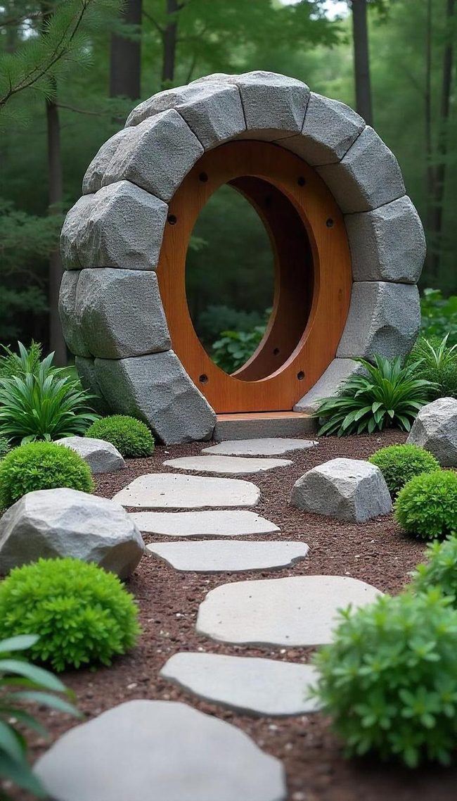 Painted Rock Patio Markers