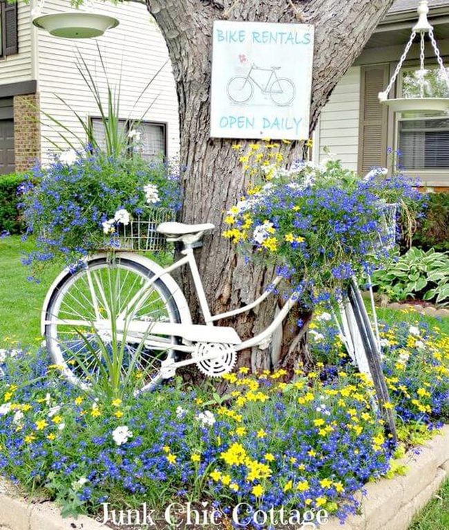 Bicycle Blooms Vintage Planter