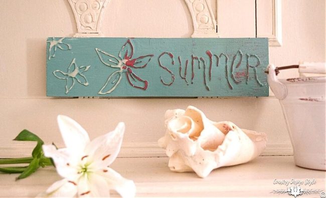 Faded Blue Summer Sign