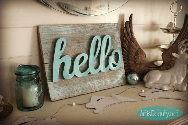 Bright 3D Hello Sign