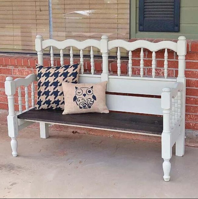 Ornate Wooden Beds Become Garden Seating