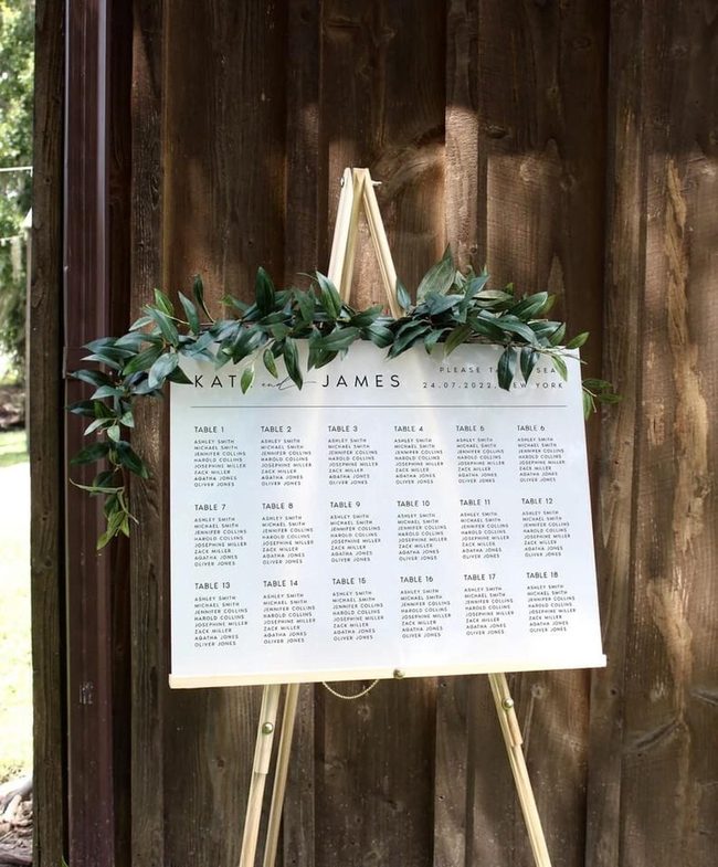 Black Text Fresh Flowers Seating