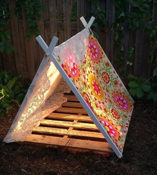 Colorful Fabric Pallet Tent