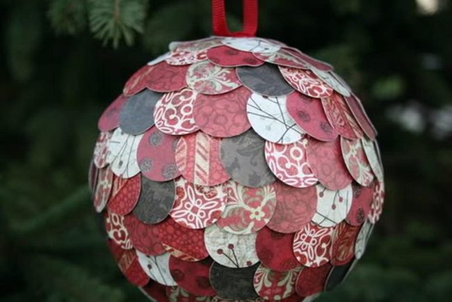 Red And Gray Layered Paper Ornaments
