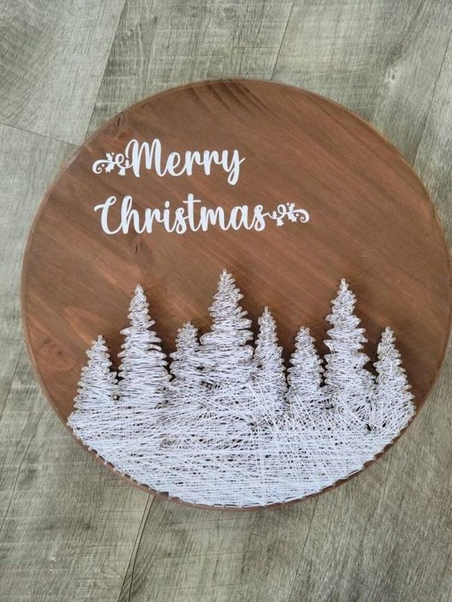 White Pine Trees On Warm Wood