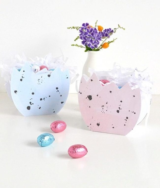 Pastel Speckled Easter Baskets