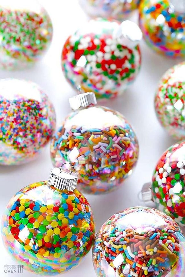 Colorful Sprinkle-Filled Baubles