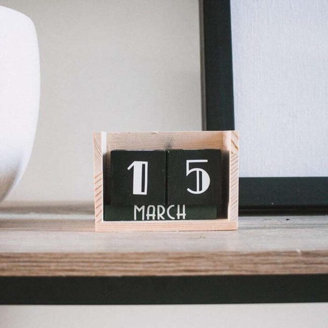 Wooden Block Calendar Craft