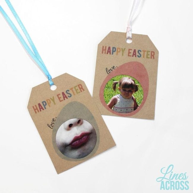 Photo-Filled Egg Tags Spring