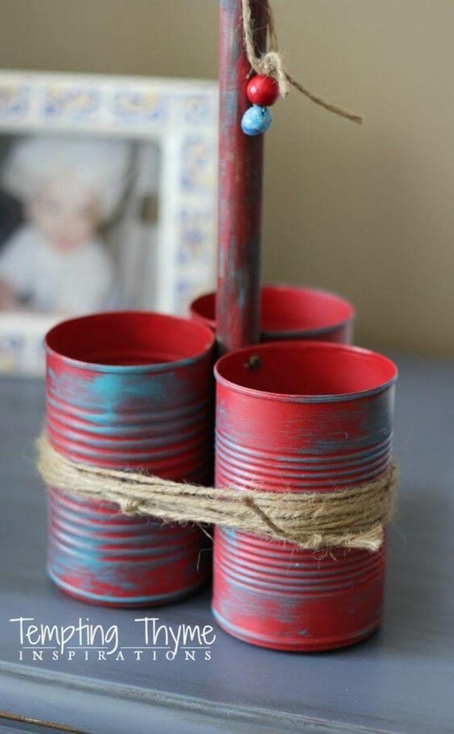 Twine-Wrapped Utensil Organizer