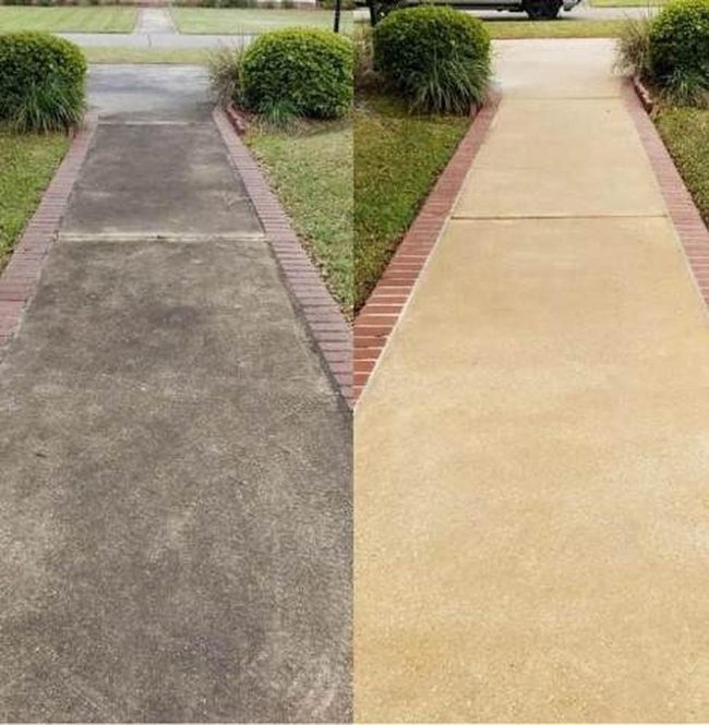 Sparkling Clean Concrete Entrance