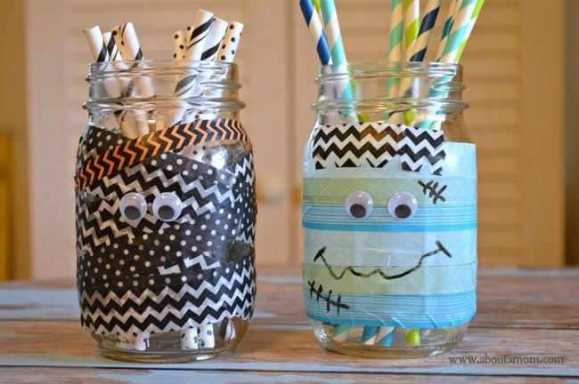 Googly Eyes Glass Jars