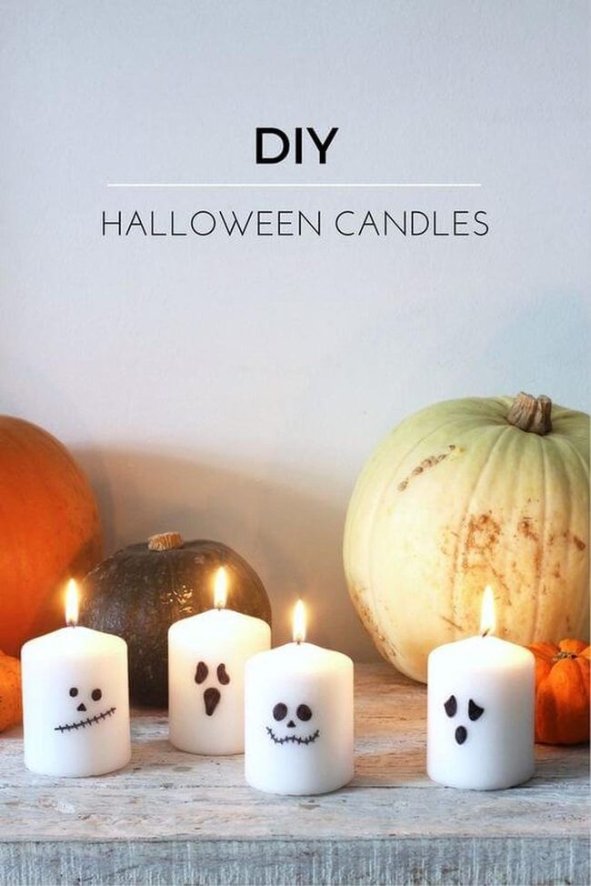 Black Marker Ghost Candles