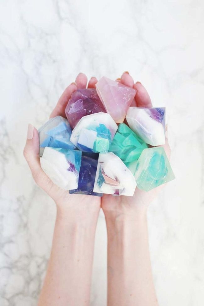 Jewel-Toned Crystal Soap Bars