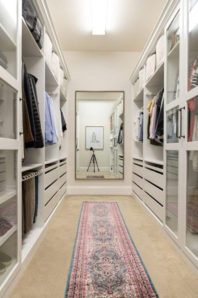 White Built-In Closet Organization