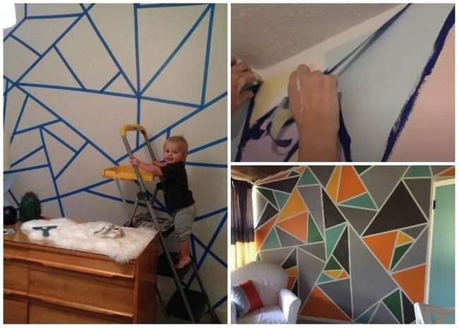 Painted Geometric Wall Patterns