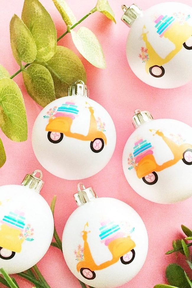 Scooter Wheel Traced Baubles