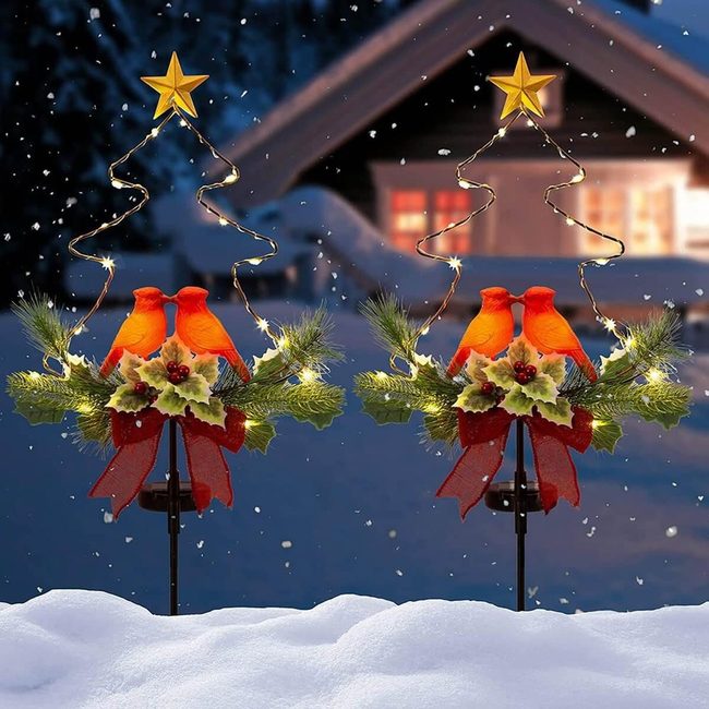 Giant Glowing Ornaments Solar-Powered