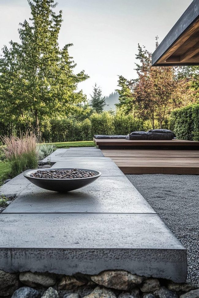 Custom Gray Concrete Floor Tiles