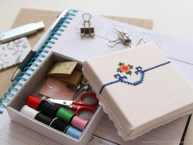 Felt-Lined Vintage Fabric Gift Boxes