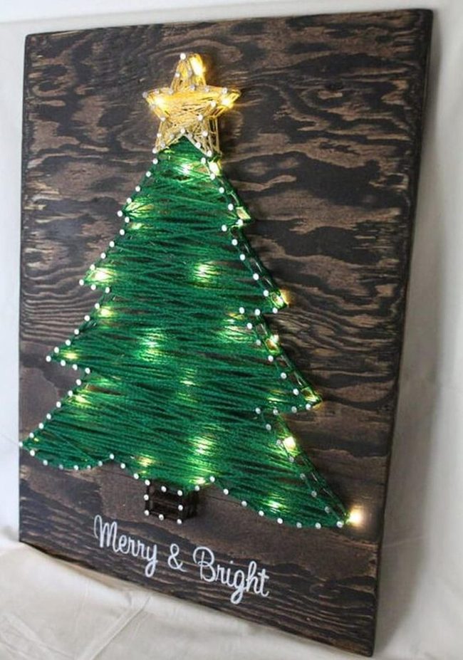 Green String Tree With Glowing Star