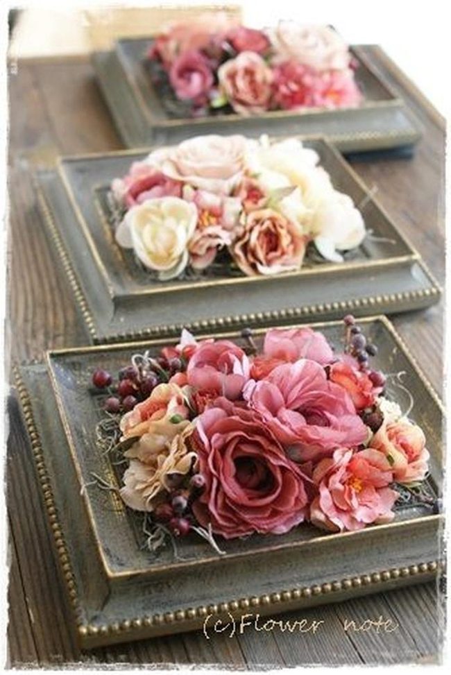 Wooden Frames Dried Flowers Display