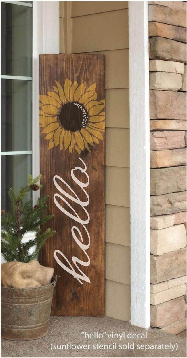 Hello Vinyl Decal Porch