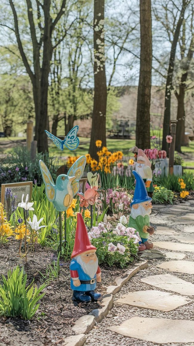 Whimsical Terrace Figurines Spark Conversation