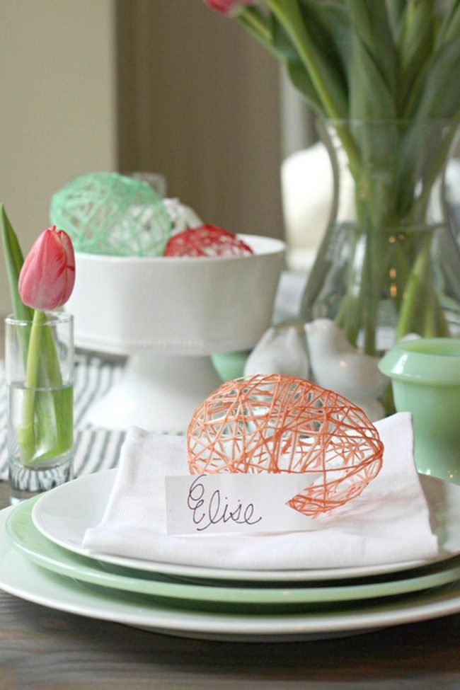 Pink Tulips, Pastel Eggs, Green Elegance