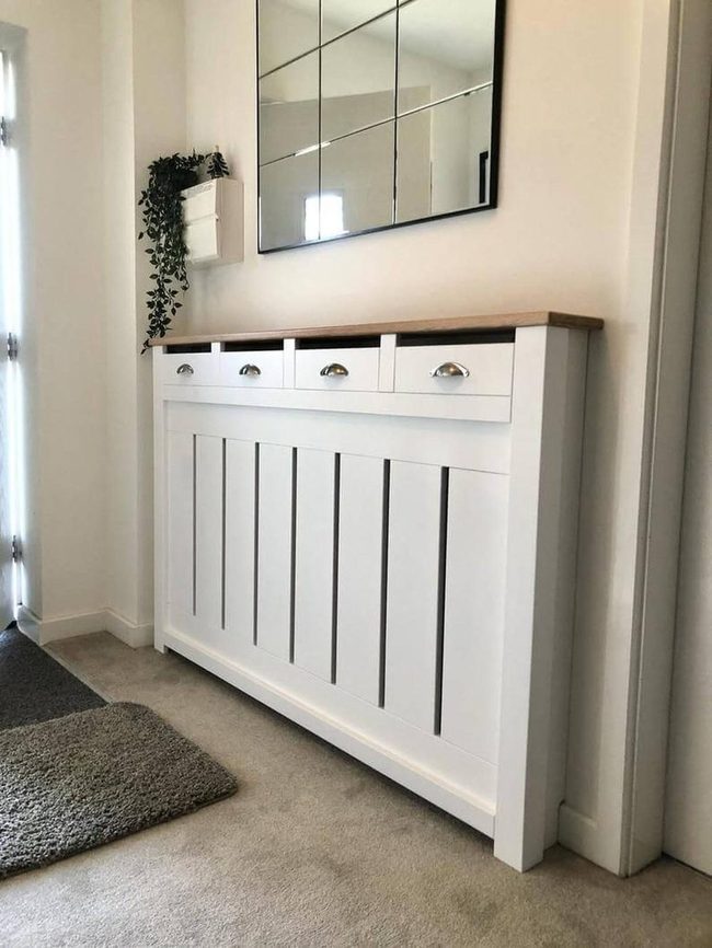 Solid Wood Radiator Side Table