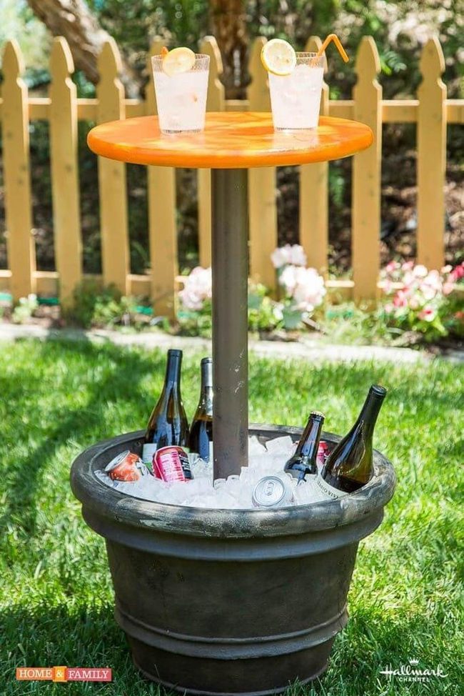 Ice Bucket Tables For Outdoor Entertaining