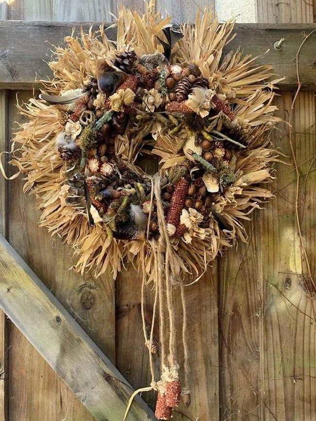 Autumn Textures Natural Wreath