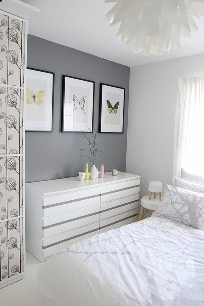 Butterfly Frames Gray Walls White